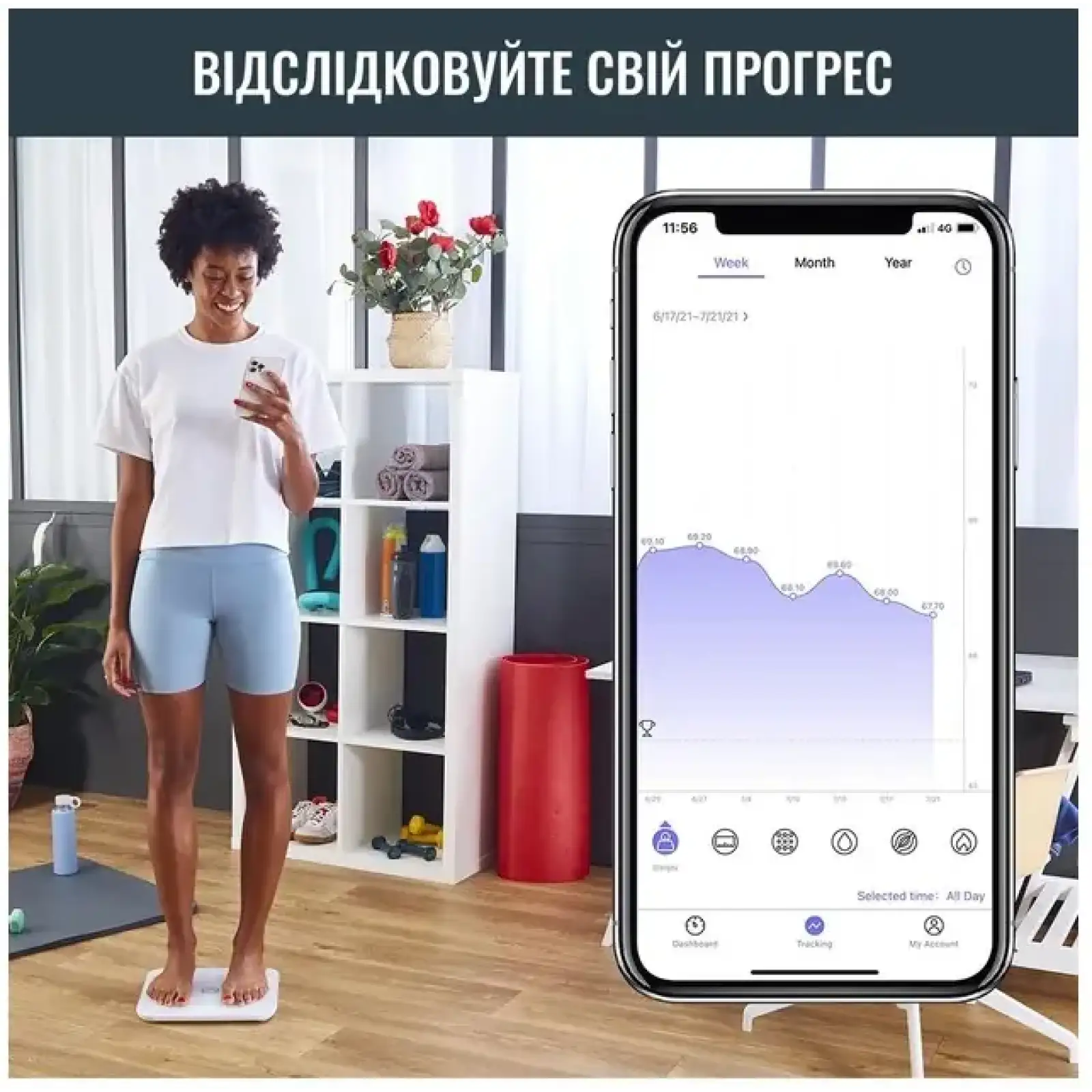 Ваги напольні TEFAL BM9640S1 UA