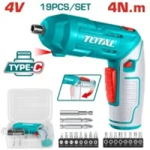 Шуруповерт TOTAL Аккум. отвертка TSDLI0442 4В, сумісність з Type-C, без ЗП UA