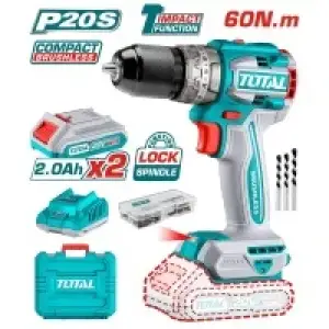 Шуруповерт TOTAL TIDLI20602 безщітковий, ударний 20В, Li-Ion, 2ак. UA