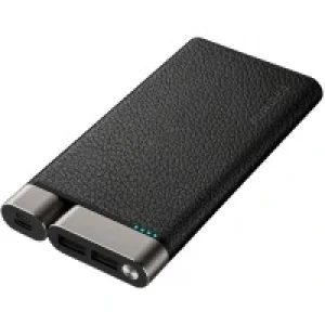 Зовнішній акумулятор PURIDEA X01 10000mAh Li-Pol +TYPE-C Leather Чорний UA