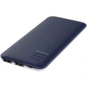 Зовнішній акумулятор PURIDEA S4 6000mAh Li-Pol Rubber Синій Білий UA
