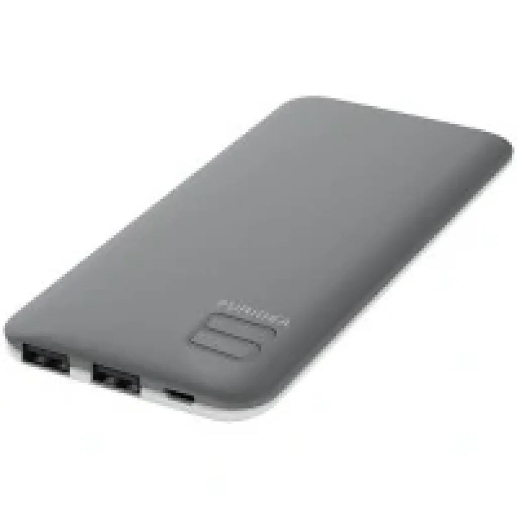 Зовнішній акумулятор PURIDEA S4 6000mAh Li-Pol Rubber Сірий Білий UA