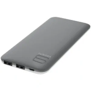 Зовнішній акумулятор PURIDEA S4 6000mAh Li-Pol Rubber Сірий Білий UA