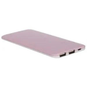 Зовнішній акумулятор PURIDEA S4 6000mAh Li-Pol Рожевий Білий UA