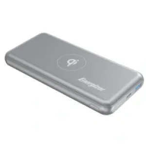 Зовнішній акумулятор ENERGIZER QE10007PQ-10000mAh Qi wireless TYPE-C PD (Сірий) UA