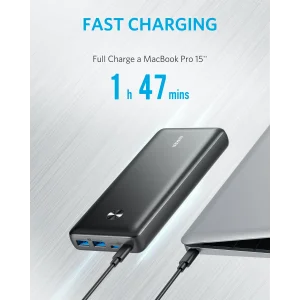 Зовнішній акумулятор ANKER PowerCore III Elite 25600 mAh 87W (Чорний) UA