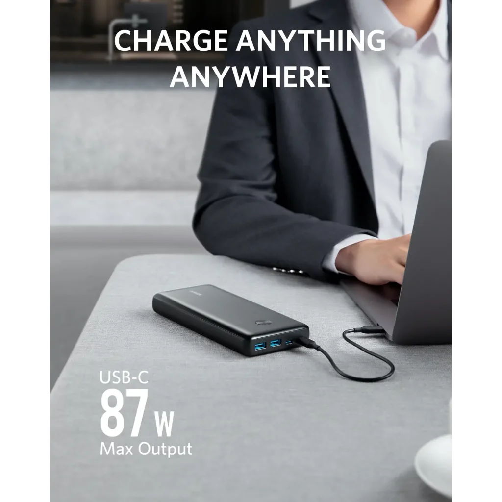 Зовнішній акумулятор ANKER PowerCore III Elite 25600 mAh 87W (Чорний) UA