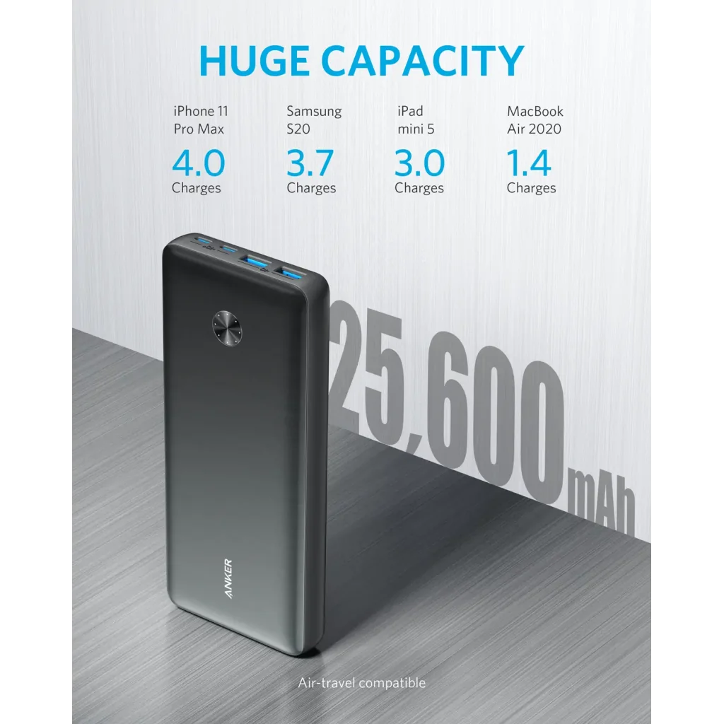 Зовнішній акумулятор ANKER PowerCore III Elite 25600 mAh 87W (Чорний) UA