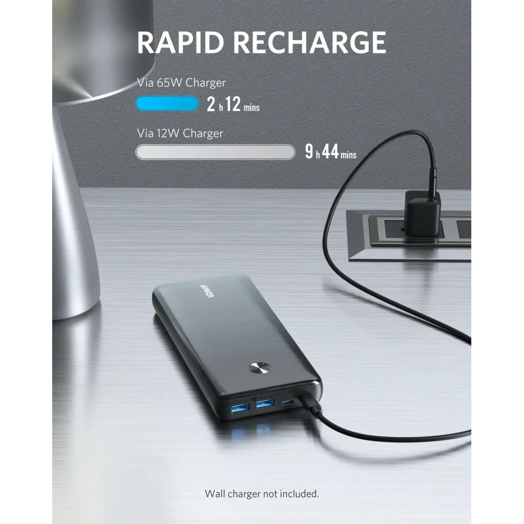 Зовнішній акумулятор ANKER PowerCore III Elite 25600 mAh 87W (Чорний) UA