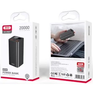 Внешний аккумулятор XO PB97 20000 mAh PD65W for laptop (Black) UA