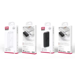 Зовнішній акумулятор XO PR188 20000 mAh PD20W + QC22.5W (Чорний) UA