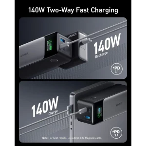 Внешний аккумулятор ANKER PowerCore 737 GaNPrime 24000 mAh 140W PD (Черный) UA