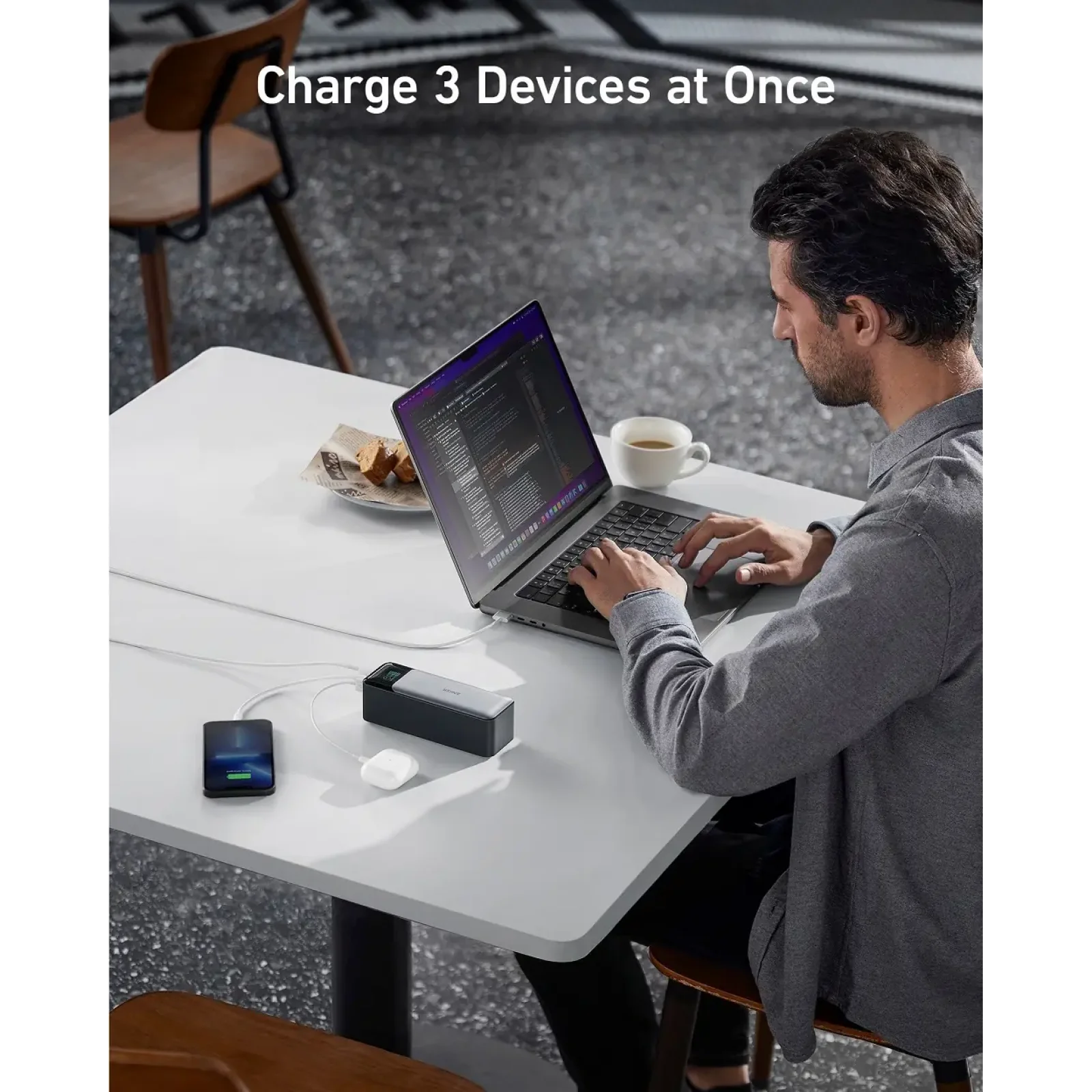 Внешний аккумулятор ANKER PowerCore 737 GaNPrime 24000 mAh 140W PD (Черный) UA