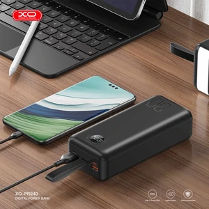 Зовнішній акумулятор XO PR240 30000 mAh PD20W + QC22.5W with light (Black) UA