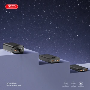 Зовнішній акумулятор XO PR240 30000 mAh PD20W + QC22.5W with light (Black) UA