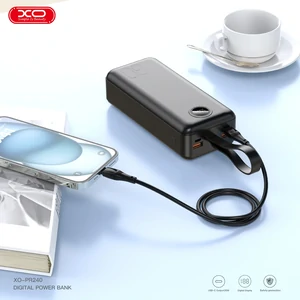 Зовнішній акумулятор XO PR240 30000 mAh PD20W + QC22.5W with light (Black) UA