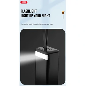 Внешний аккумулятор XO PR157 40000 mAh 3-Input PD20W + QC22.5W with light (Black) UA