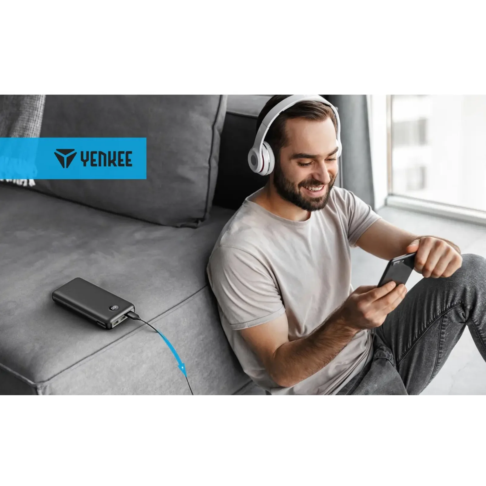 Зовнішній акумулятор YENKEE YPB 3018 30000 mAh PD20W Black UA