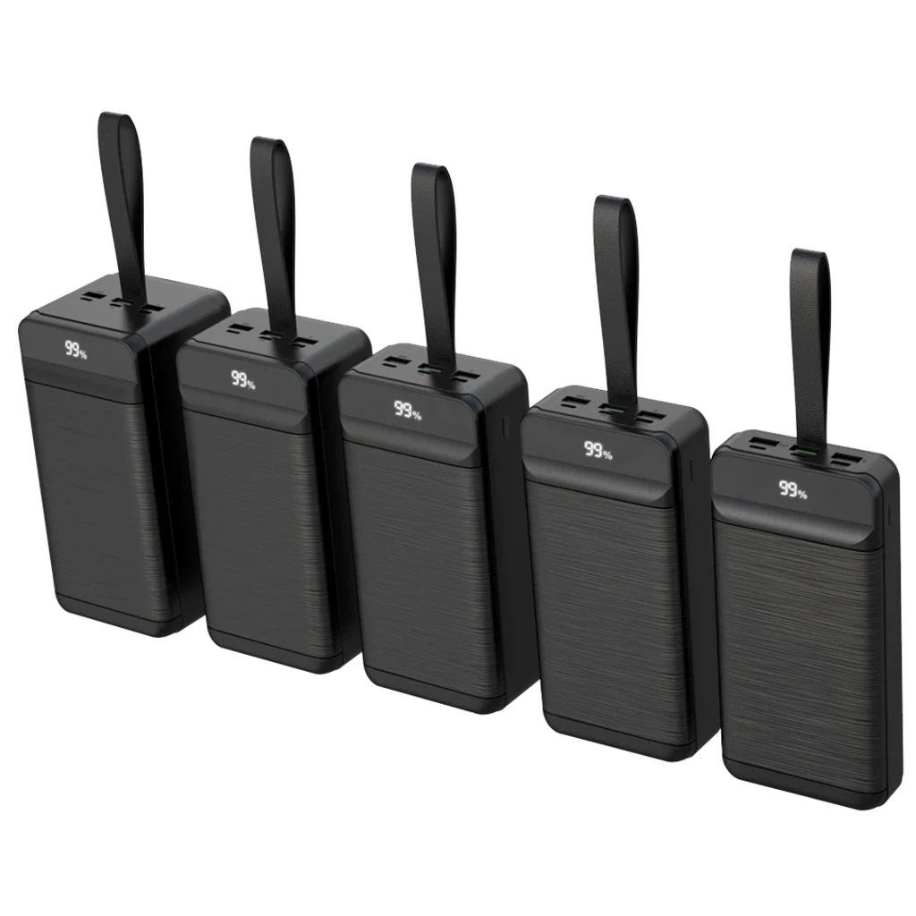 Зовнішній акумулятор XO PR158 50000 mAh 3-Input PD20W + QC22.5W with light Black UA