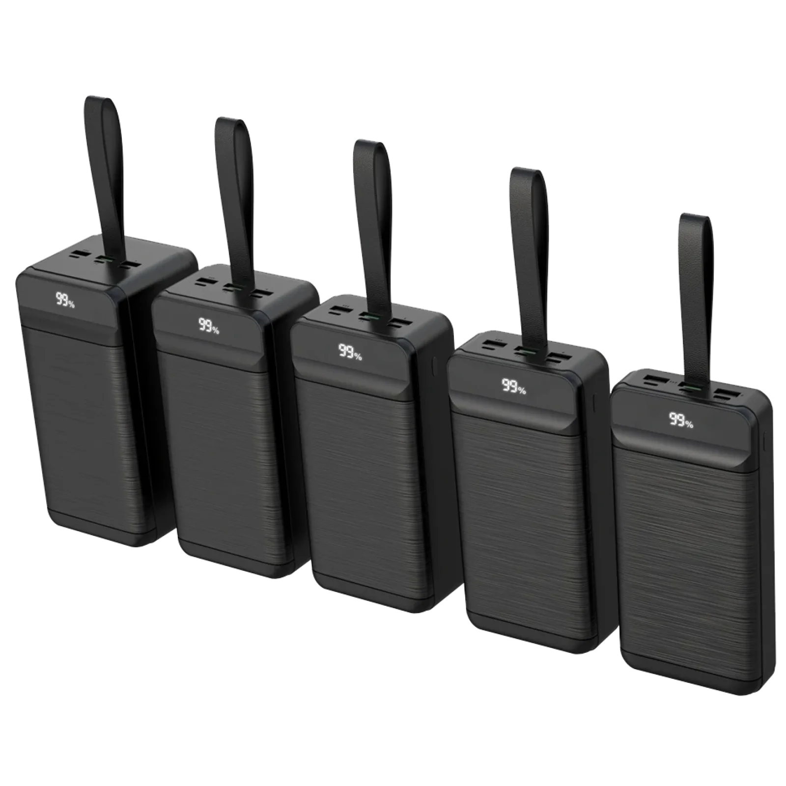 Зовнішній акумулятор XO PR158 50000 mAh 3-Input PD20W + QC22.5W with light Black UA