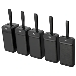 Зовнішній акумулятор XO PR158 50000 mAh 3-Input PD20W + QC22.5W with light Black UA