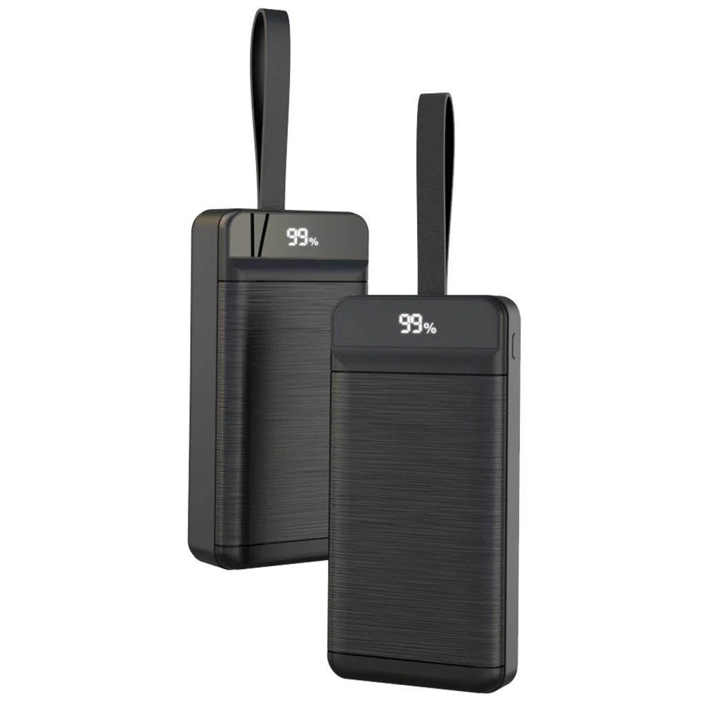Зовнішній акумулятор XO PR158 50000 mAh 3-Input PD20W + QC22.5W with light Black UA
