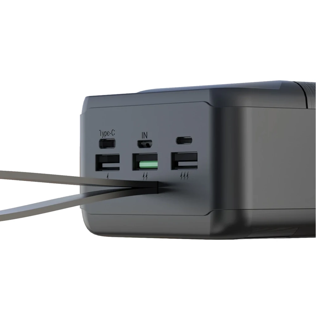 Зовнішній акумулятор XO PR158 50000 mAh 3-Input PD20W + QC22.5W with light Black UA
