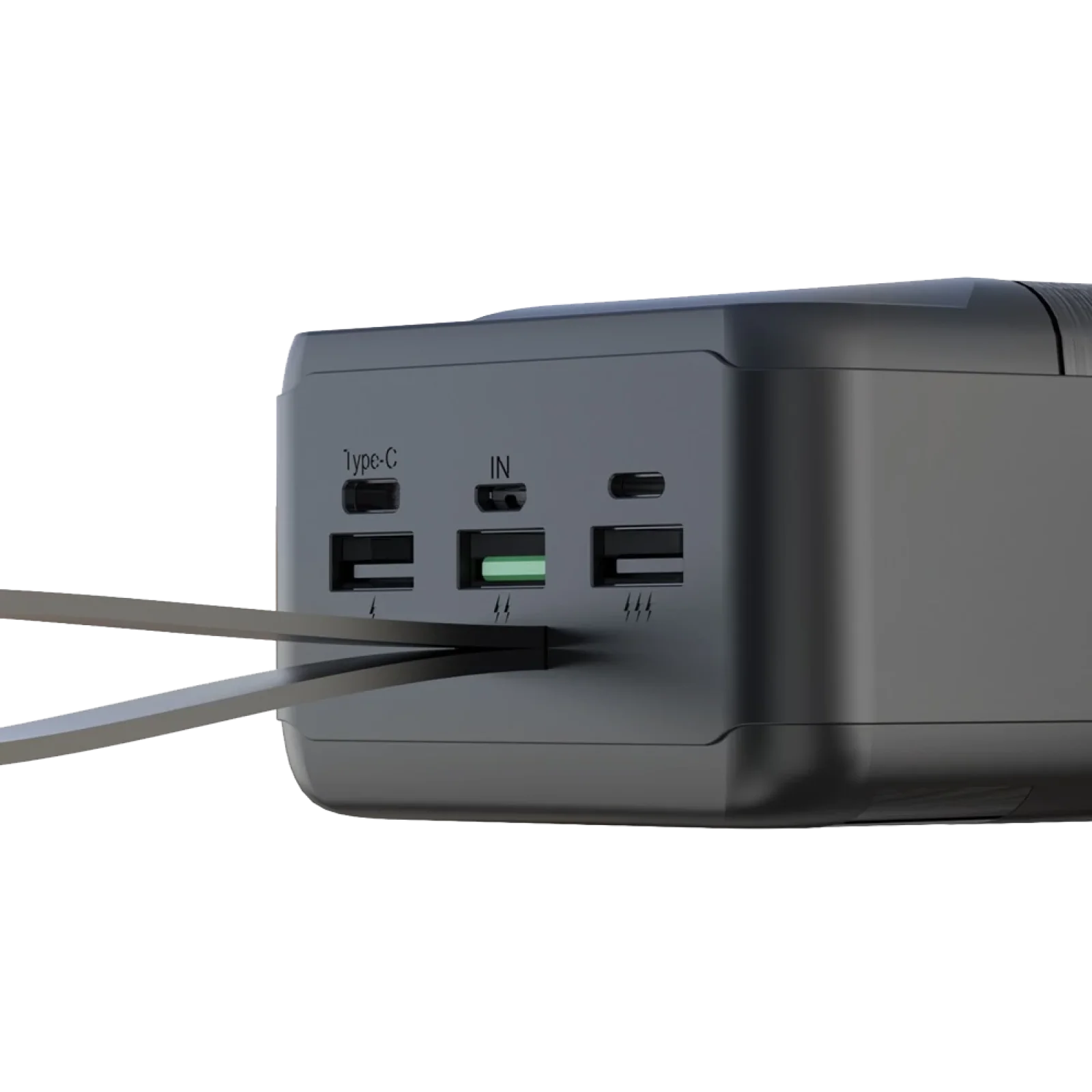 Зовнішній акумулятор XO PR158 50000 mAh 3-Input PD20W + QC22.5W with light Black UA