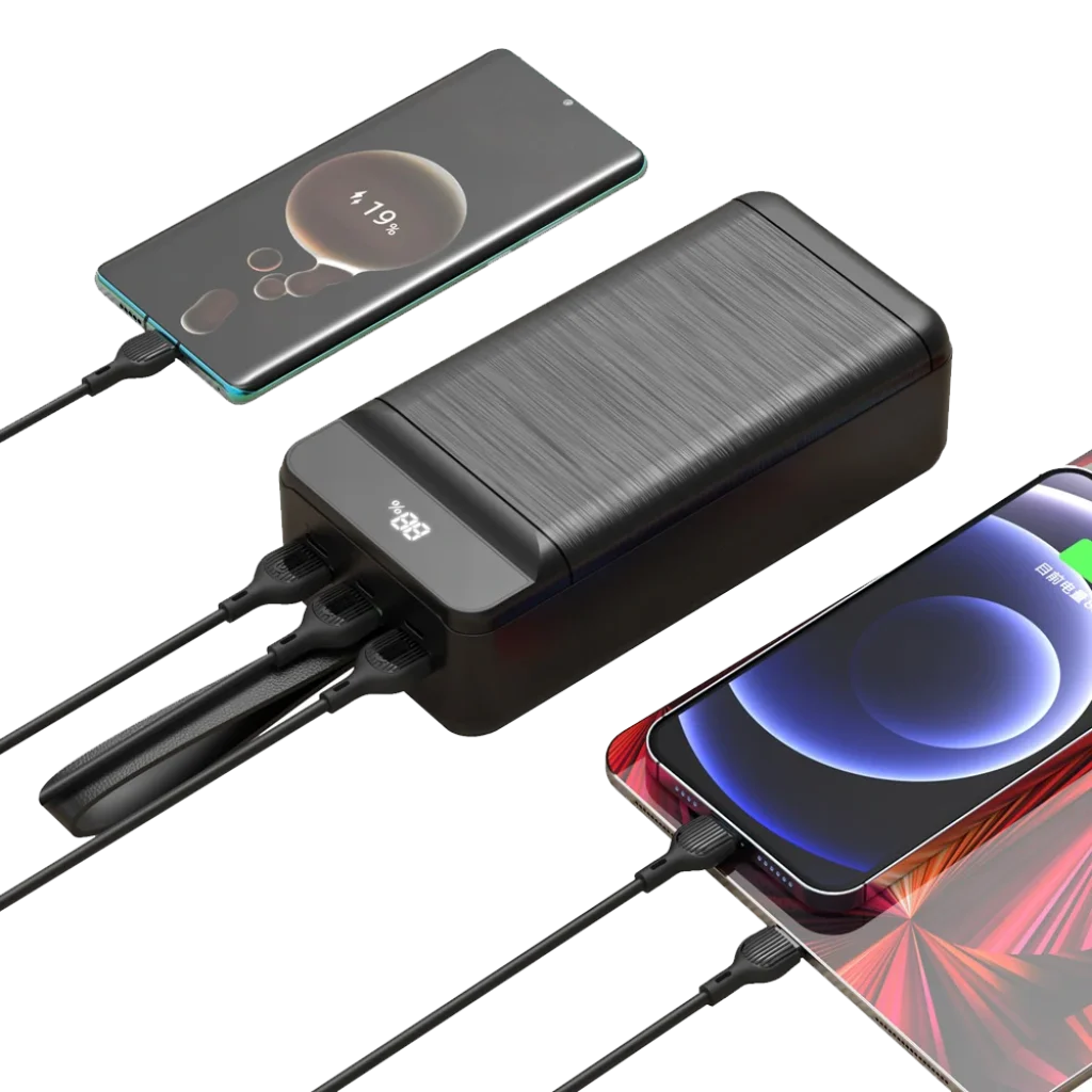 Зовнішній акумулятор XO PR158 50000 mAh 3-Input PD20W + QC22.5W with light Black UA