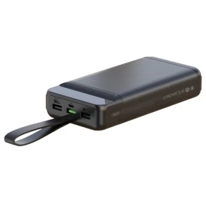 Зовнішній акумулятор XO PR158 50000 mAh 3-Input PD20W + QC22.5W with light Black UA