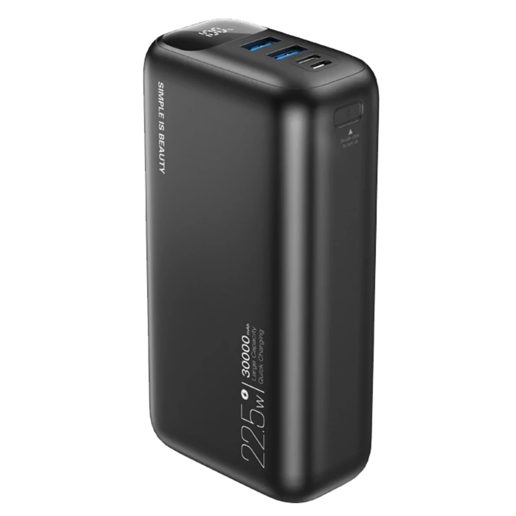 Зовнішній акумулятор XO PR200 30000 mAh PD20W + QC22.5W Black UA