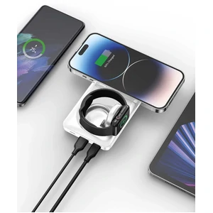 Зовнішній акумулятор Yenkee YPB 510 10000 mAh PD 22,5W 3in1 Qi Wireless (White) UA