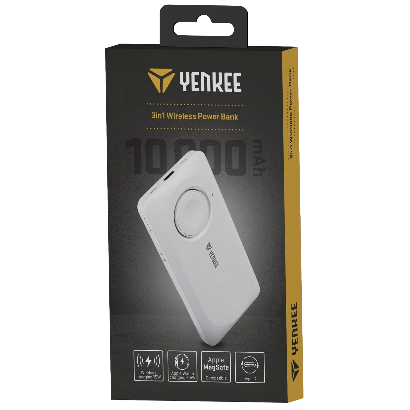 Внешний аккумулятор Yenkee YPB 510 10000 mAh PD 22,5W 3in1 Qi Wireless (White) UA