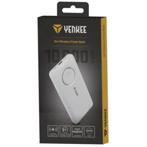 Зовнішній акумулятор Yenkee YPB 510 10000 mAh PD 22,5W 3in1 Qi Wireless (White) UA