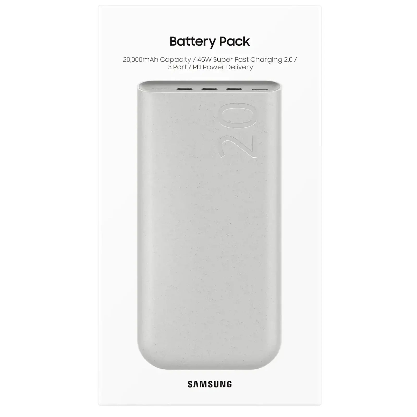 Зовнішній акумулятор SAMSUNG Battery Pack 20000mAh 45W (EB-P4520XUEGEU) / Beige UA