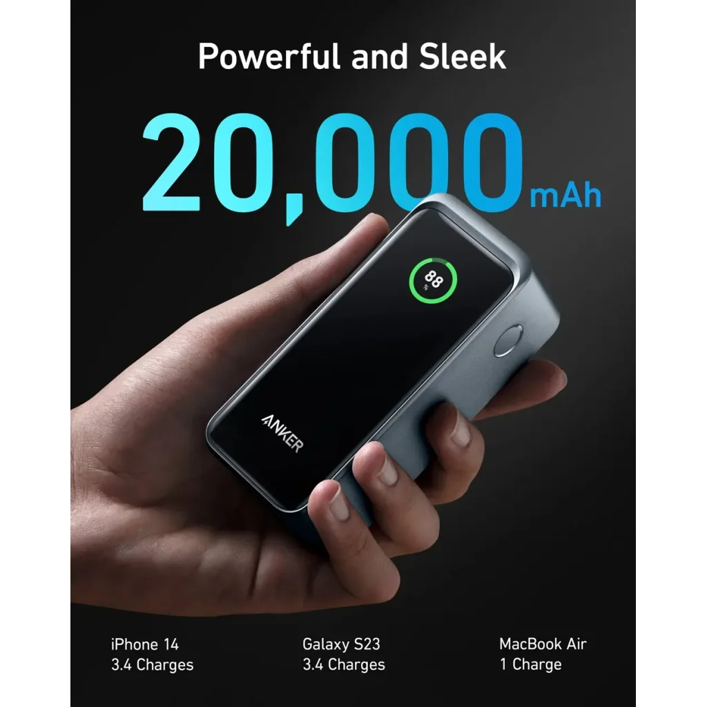 Зовнішній акумулятор Anker Prime 20000 mAh 200W PD Black UA