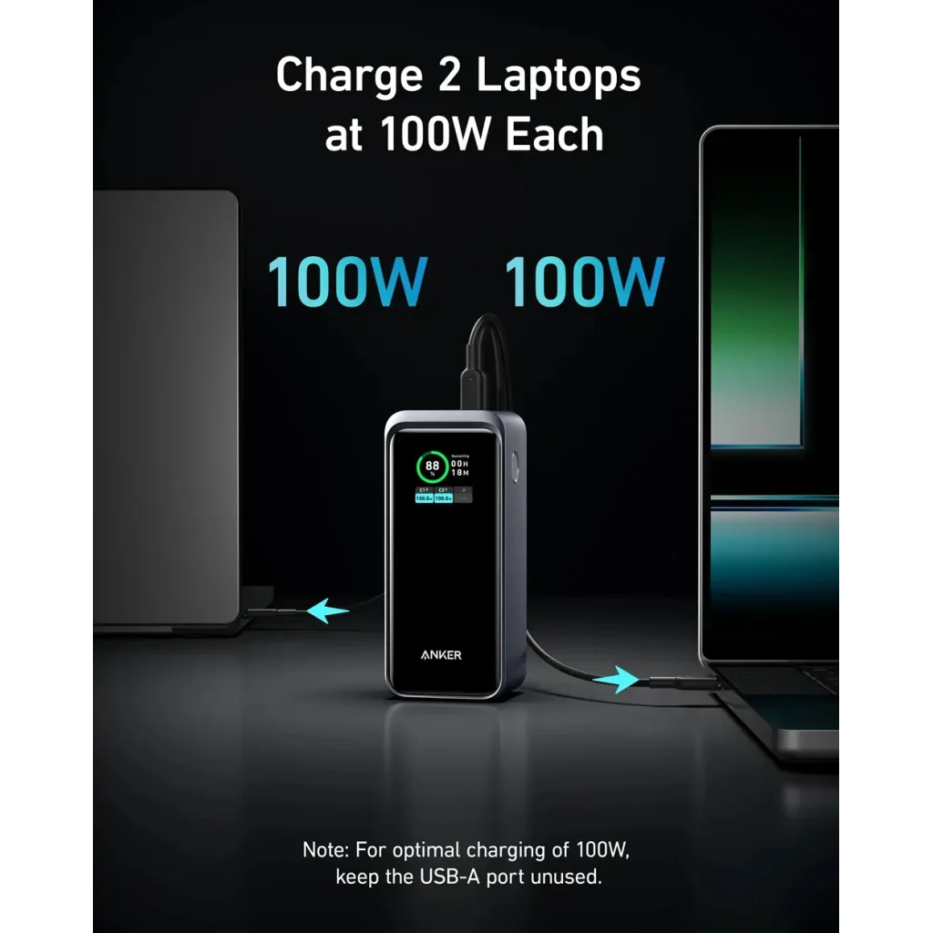 Зовнішній акумулятор Anker Prime 20000 mAh 200W PD Black UA