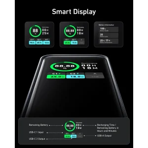 Зовнішній акумулятор Anker Prime 20000 mAh 200W PD Black UA