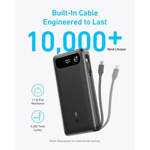Зовнішній акумулятор Anker PowerCore 20000 mAh 87W PD Built-In USB-C Cable Black UA