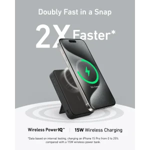 Зовнішній акумулятор Anker MagGo 10000 mAh Qi2 15W + USB-C PD 27W Black UA