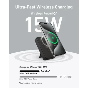 Зовнішній акумулятор Anker MagGo 10000 mAh Qi2 15W + USB-C PD 27W Black UA