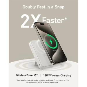 Зовнішній акумулятор Anker MagGo 10000 mAh Qi2 15W + USB-C PD 27W White UA