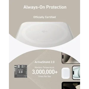 Зовнішній акумулятор Anker MagGo 10000 mAh Qi2 15W + USB-C PD 27W White UA