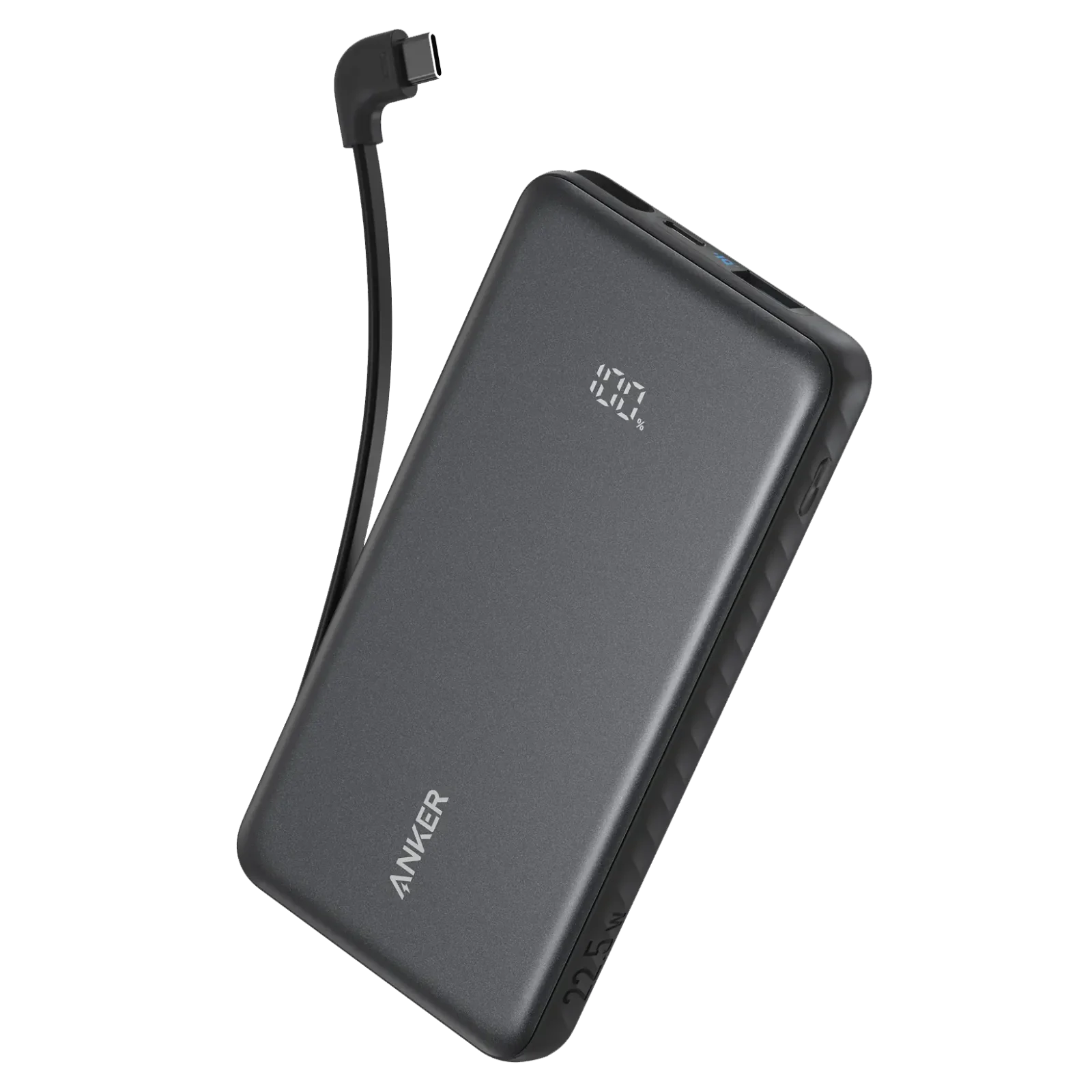 Зовнішній акумулятор Anker - 10000 mAh 22.5W Built-In USB-C Cable Black UA