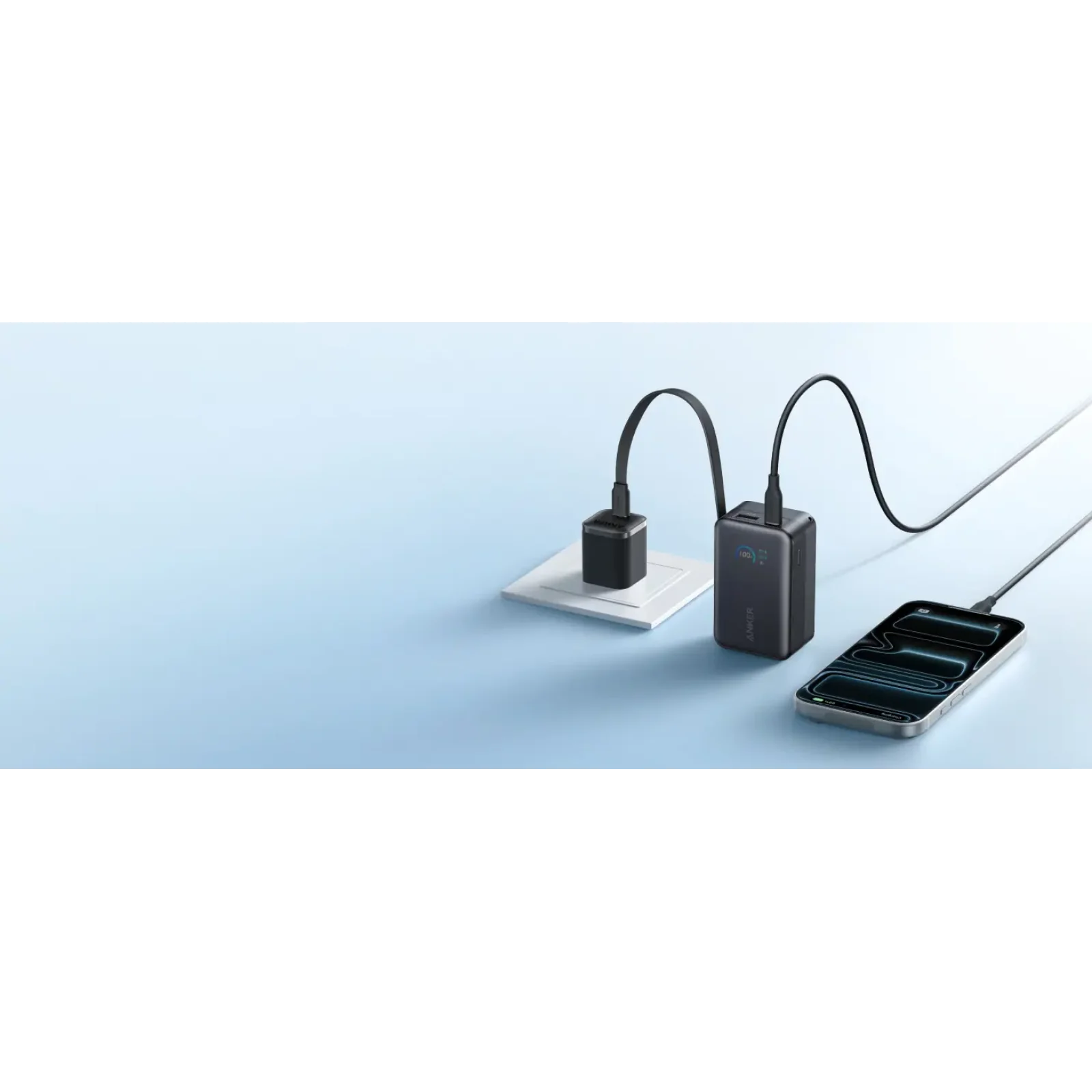 Внешний аккумулятор Anker Nano 10000 mAh 45W Built-In USB-C Cable Black UA