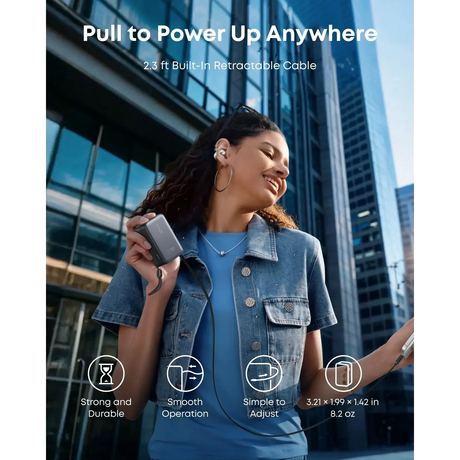 Внешний аккумулятор Anker Nano 10000 mAh 45W Built-In USB-C Cable Black UA