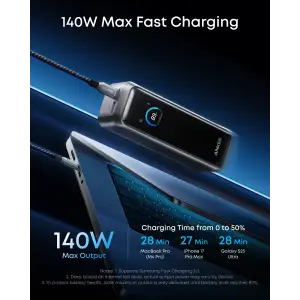 Зовнішній акумулятор Anker Prime - 20000 mAh 220W PD Black UA