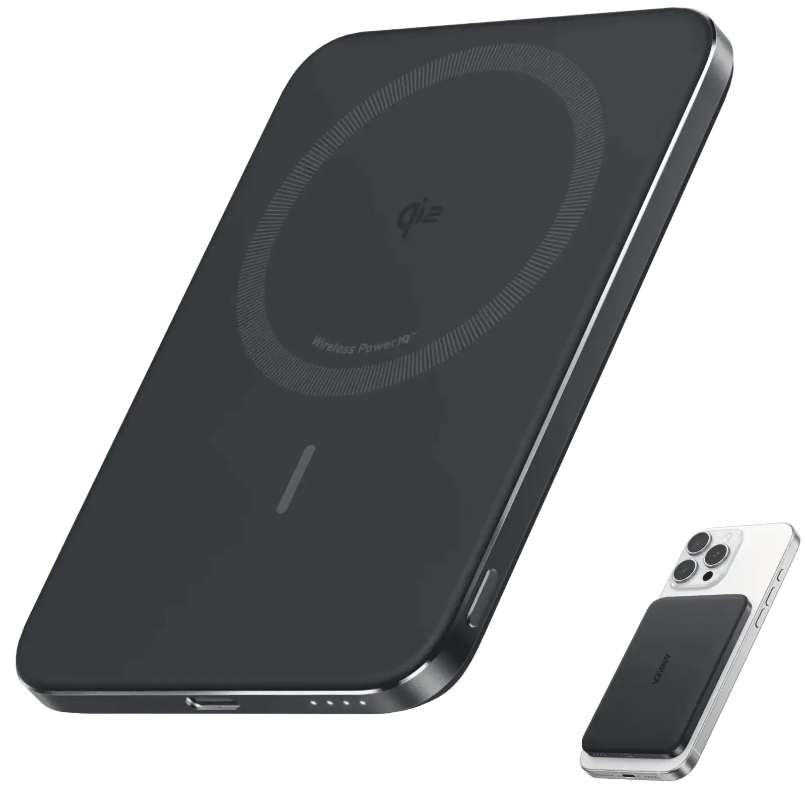 Зовнішній акумулятор Anker Nano - 5000 mAh Qi2 15W MagGo Slim Black UA