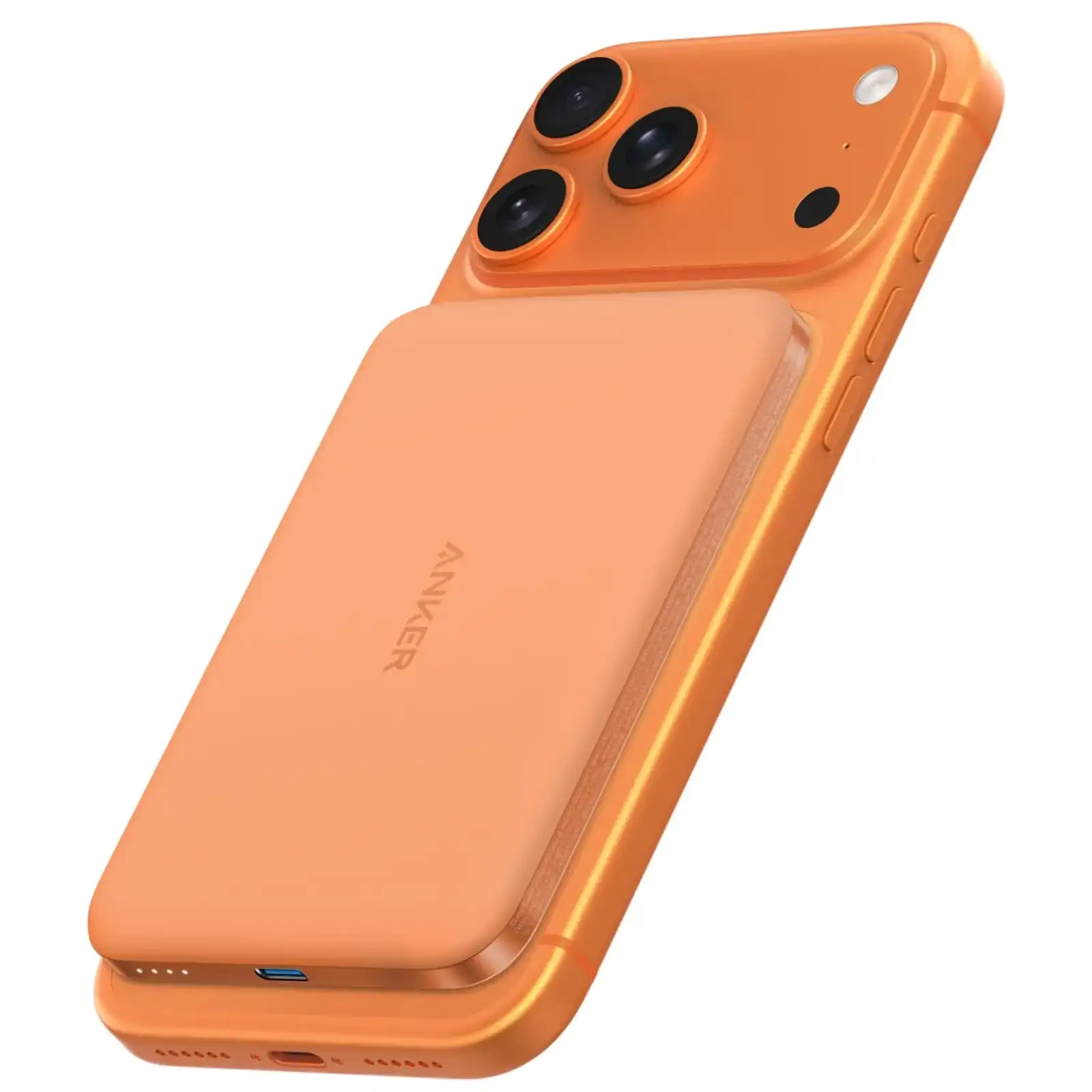 Внешний аккумулятор Anker Nano - 5000 mAh Qi2 15W MagGo Slim Orange UA