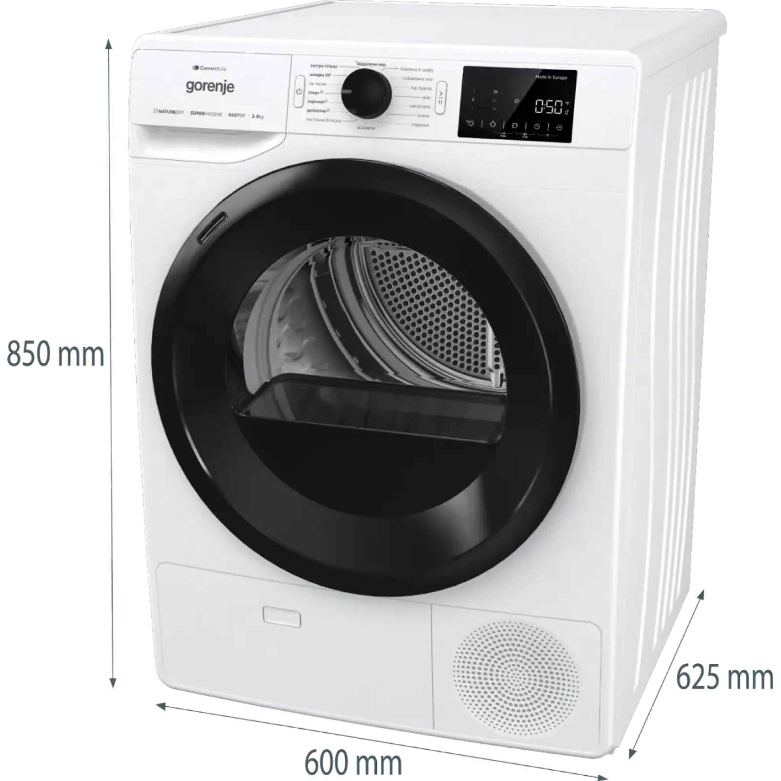 Сушильная машина Gorenje DPNE83GNLWIFI/UA UA